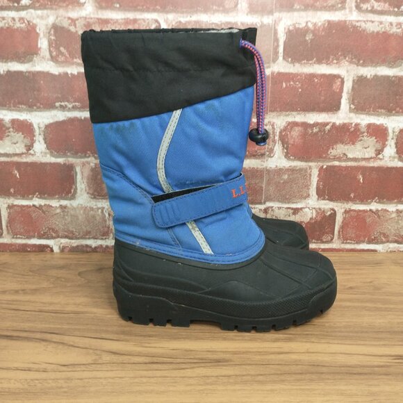 L.L. Bean Boots Boys Size 13 Blue Black Northwood Easy On Winter Boots - Picture 4 of 9
